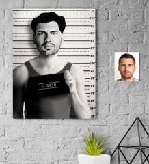 Kişiye Özel Erkek Kriminal Karikatürlü Kanvas Tablo 30x50cm-1