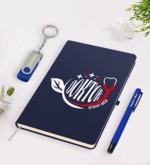 Kişiye Özel Doktor Temalı Lacivert Defter Kalem 32gb USB Bellek Hediye Seti-10