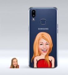 Kişiye Özel Bayan Karikatürlü Samsung Galaxy A10s İnce Şeffaf Silikon Telefon Kapağı-33