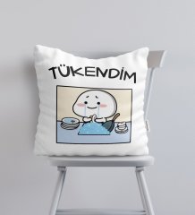 BK Gift Tükendim Tasarımlı Yastık - Model 1