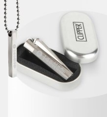 Kişiye Özel İsimli Spotify Barkodlu Silver Clipper Metal Çakmak ve Çubuk Bar Kolye-1