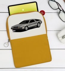 BK Gift Klasik Araç Tasarımlı Taşınabilir Koruyucu Tablet Kılıfı & Organizer Çanta - Sarı-6