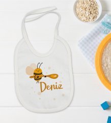 BK Kids Kişiye Özel İsimli Bebek Mama Önlüğü - Model 38