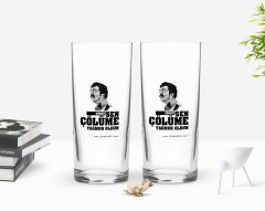 Kişiye Özel Renkli Baskılı Çünkü Sen Çölüme Yağmur Oldun Tasarımlı İkili Rakı Bardağı Seti-5