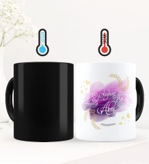 Kişiye Özel Sevgili Temalı Sihirli Kupa Bardak - 91