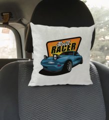 BK Gift Street Racer Tasarımlı Kare Araç Koltuk Yastığı-1