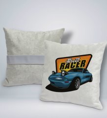 BK Gift Street Racer Tasarımlı Kare Araç Koltuk Yastığı-1