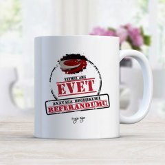 Kişiye Özel Referanduma Evet Beyaz Kupa Bardak - 1