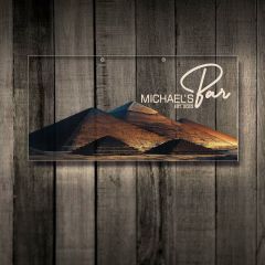 BK Gift Kişiye Özel Manzara Tasarımlı Akrilik Bar Tabelası(38x19cm)-9, Home Bar Tabela, Duvar Dekoru