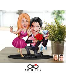 BK Gift Kişiye Özel Sevgililer Karikatürlü Ahşap Biblo, Sevgililer Günü Hediyesi, Doğum Günü Hediyesi, Yıl Dönümü Hediyesi-9