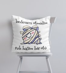 BK Gift Ruh Halim Bir Ölü Tasarımlı Yastık - Model 1