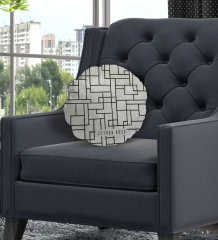 Kişiye Özel İsimli Yuvarlak Dekoratif Kırlent Yastık-32