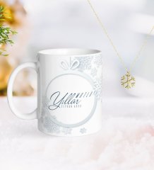Kişiye Özel Yılbaşı Mutlu Yıllar Kupa ve Kar Tanesi Kolye-14