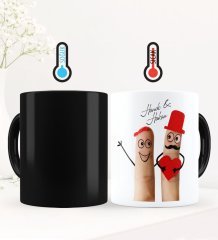 Kişiye Özel Sevgili Temalı Sihirli Kupa Bardak - 85