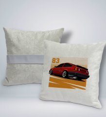 BK Gift Drift Car Tasarımlı Kare Araç Koltuk Yastığı-1