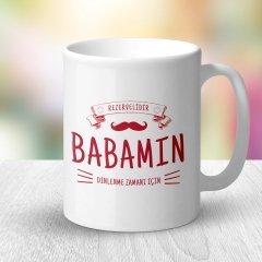 Kişiye Özel Beyaz Kupa Bardak (Babalar Günü Temalı) 7-T