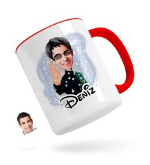 Kişiye Özel Matrix Neo Karikatürlü Kırmızı Kupa Bardak-1