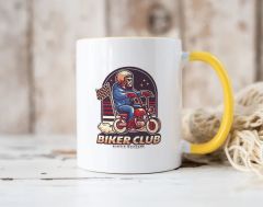 BK Gift Kişiye Özel Motorcu Temalı Sarı Kupa Bardak-15, Arkadaşa Hediye, Sevgiliye Hediye
