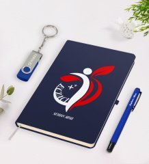Kişiye Özel Eczacı Temalı Lacivert Defter Kalem 32gb USB Bellek Hediye Seti-4