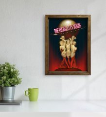 BK Gift The World Is Yours Tasarımlı Doğal Masif Ahşap Çerçeveli Tablo 45x65cm-1