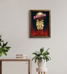 BK Gift The World Is Yours Tasarımlı Doğal Masif Ahşap Çerçeveli Tablo 45x65cm-1