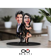 BK Gift Kişiye Özel Sevgililer Karikatürlü Ahşap Biblo, Sevgililer Günü Hediyesi, Doğum Günü Hediyesi, Yıl Dönümü Hediyesi-6