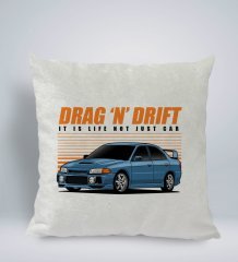 BK Gift Drag N Drift Tasarımlı Kare Araç Koltuk Yastığı-1
