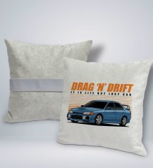 BK Gift Drag N Drift Tasarımlı Kare Araç Koltuk Yastığı-1