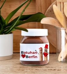 BK Gift Sevgiliye Özel İsimli Papatya Kolye ve Nutella 400gr. Hediye Seti, Sevgililer Günü Hediye, Doğum Günü Hediyesi, Sevgiliye Hediye-8