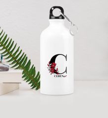Kişiye Özel C Baş Harf ve İsimli Metal Suluk (500 ml.)