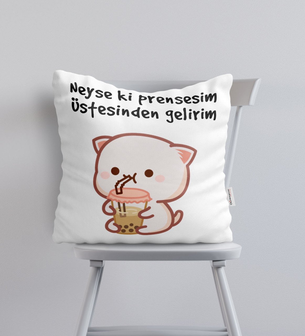 BK Gift Neyse Ki Prensesim Tasarımlı Yastık - Model 1