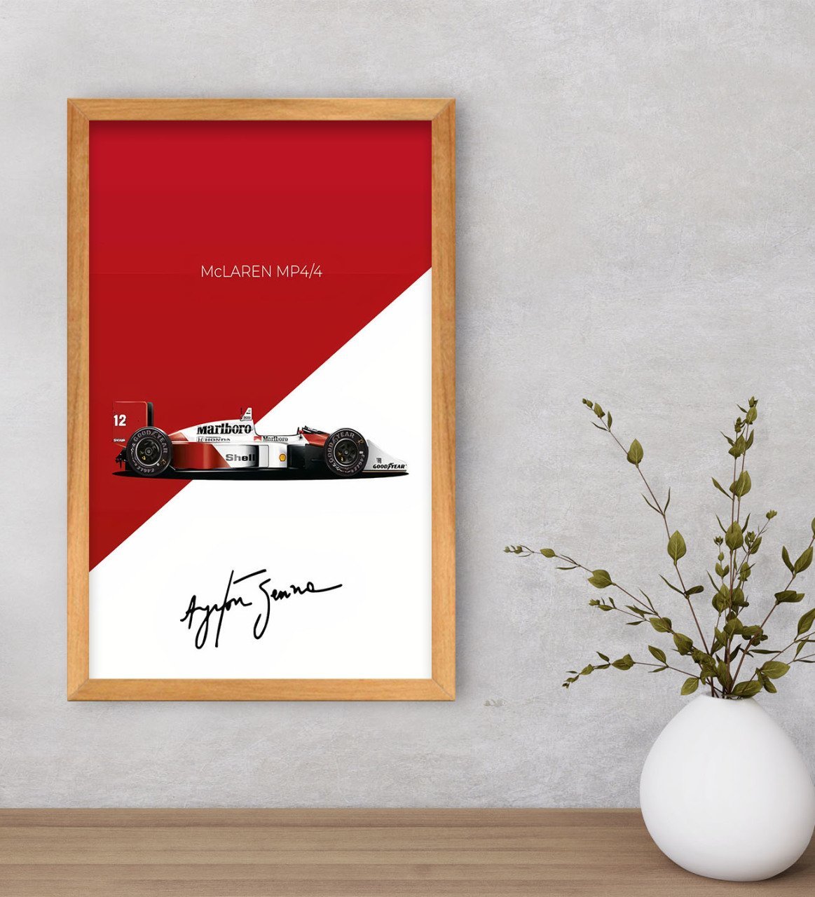 BK Gift Formula 1 Tasarımlı Dekoratif Retro Ahşap Çerçeveli Tablo-13