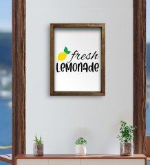 BK Gift Cafe & Bar & Restaurant Konseptli Doğal Masif Ahşap Çerçeveli Tablo-4