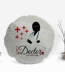 Kişiye Özel İsimli Doktor Tasarımlı Dekoratif Kırlent Yastık-1