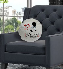 Kişiye Özel İsimli Doktor Tasarımlı Dekoratif Kırlent Yastık-1