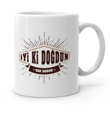 Kişiye Özel İyi ki Doğdun Beyaz Kupa Bardak - 7