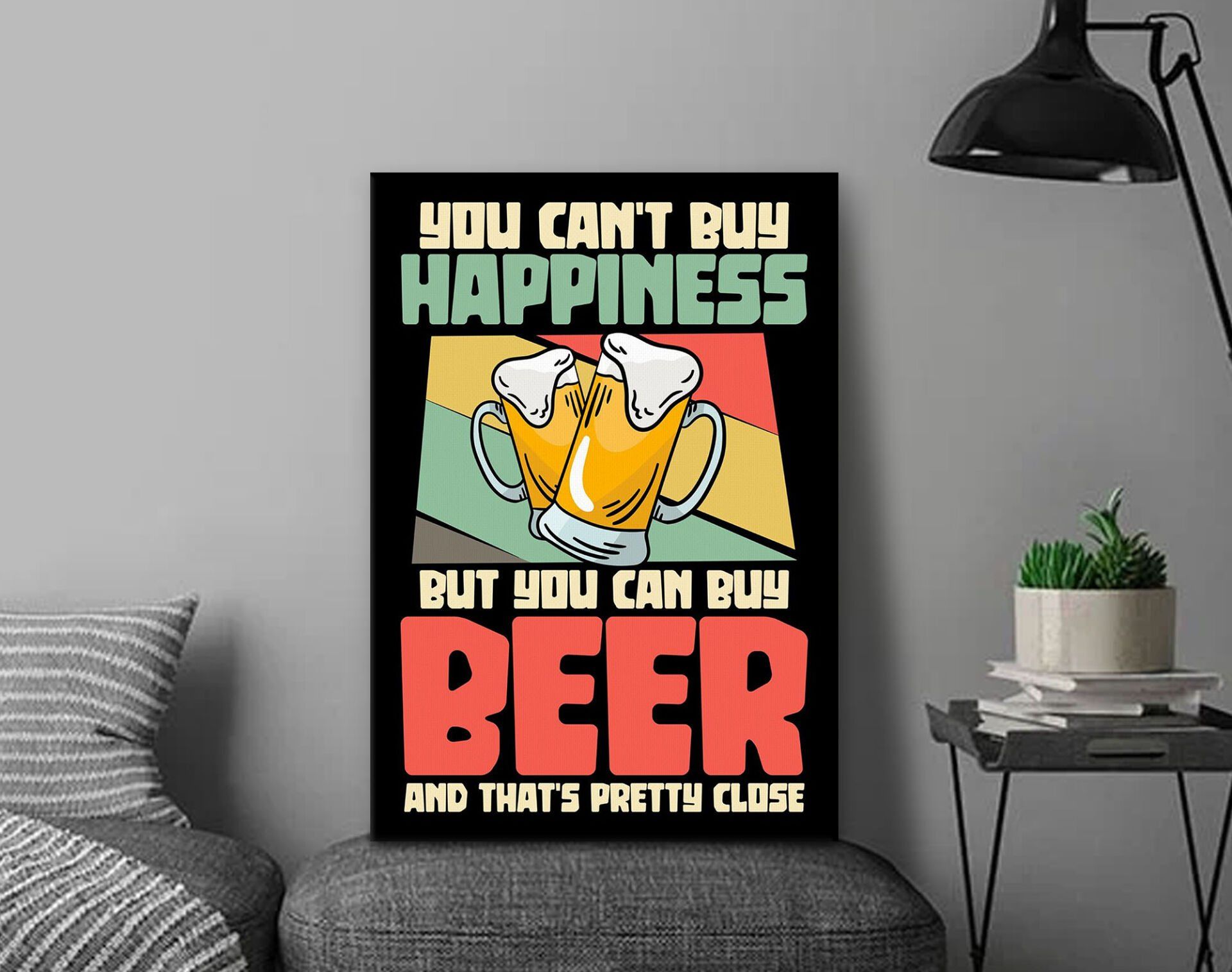 BK Gift  Beer Tasarımlı Kanvas Tablo-9 30x50cm Ev Dekorasyonu, Ev Hediyesi