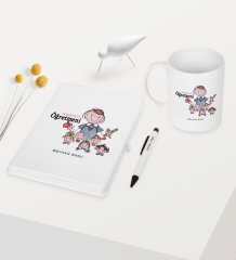 Kişiye Özel Anasınıfı Öğretmeni Temalı Beyaz Defter Kalem Kupa Seti - 2