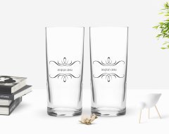 Kişiye Özel Renkli Baskılı İsimli İkili Rakı Bardağı Seti-113