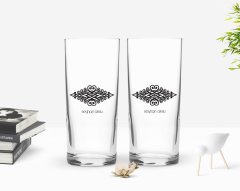 Kişiye Özel Renkli Baskılı İsimli İkili Rakı Bardağı Seti-111