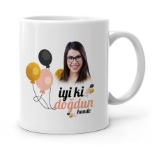Kişiye Özel Fotoğraflı İyi ki Doğdun Beyaz Kupa Bardak - 3