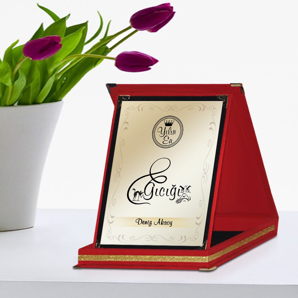 Kişiye Özel Yılın En Gıcığı Kırmızı Plaket Ödülü