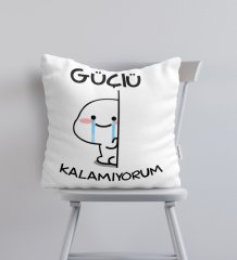 BK Gift Güçlü Kalamıyorum Tasarımlı Yastık - Model 1