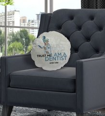 Kişiye Özel İsimli Diş Hekimi Tasarımlı Dekoratif Kırlent Yastık-3