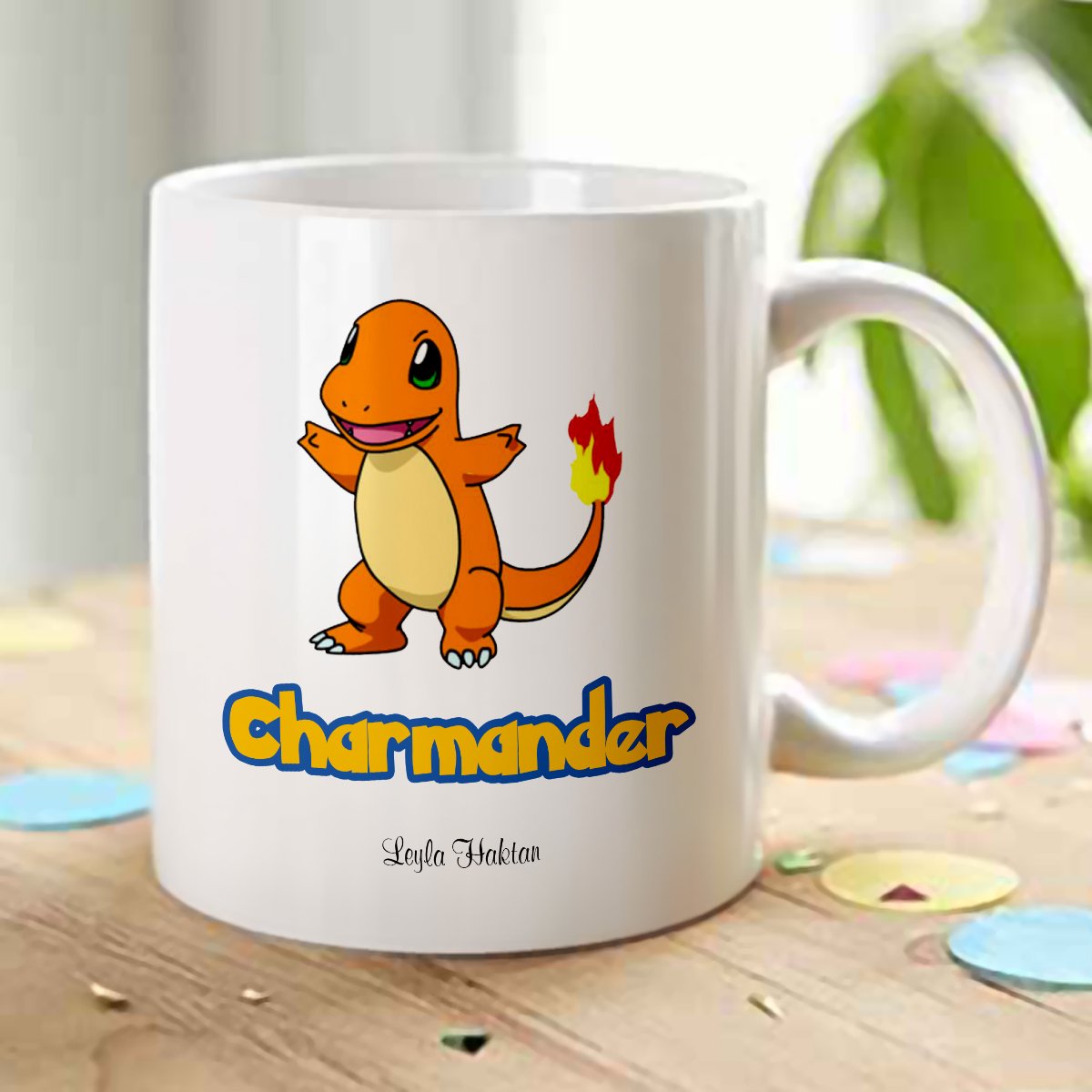 Kişiye Özel Pokemon Charmander Beyaz Kupa Bardak