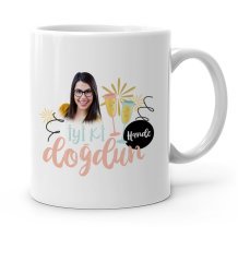 Kişiye Özel Fotoğraflı İyi ki Doğdun Beyaz Kupa Bardak - 2