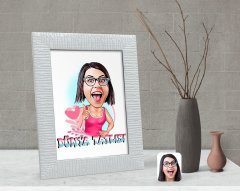 Kişiye Özel Dünya Tatlısı Karikatürlü Dekoratif Çerçeve-1