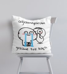 BK Gift Gözüme Toz Kaçtı Tasarımlı Yastık - Model 1