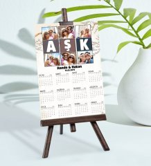 BK Gift Kişiye Özel 15x21 cm Fotoğraflı Aşk Temalı Şövaleli 2023 Takvim-1