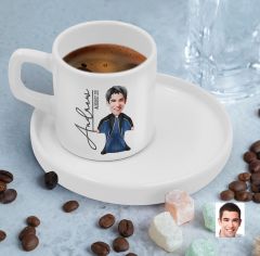 BK Gift Kişiye Özel Sunum Tabaklı Extreme Sport Karikatürlü Kahve Fincanı-1, Sevgiliye Hediye, Aileye Hediye, Arkadaşa Hediye